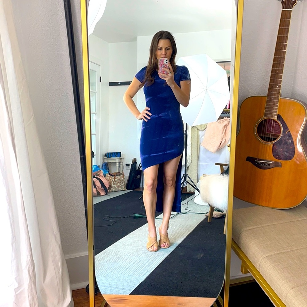Asymmetrical maxi dress